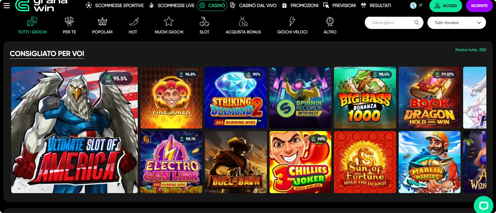 Granawin Slot Machine da Casinò